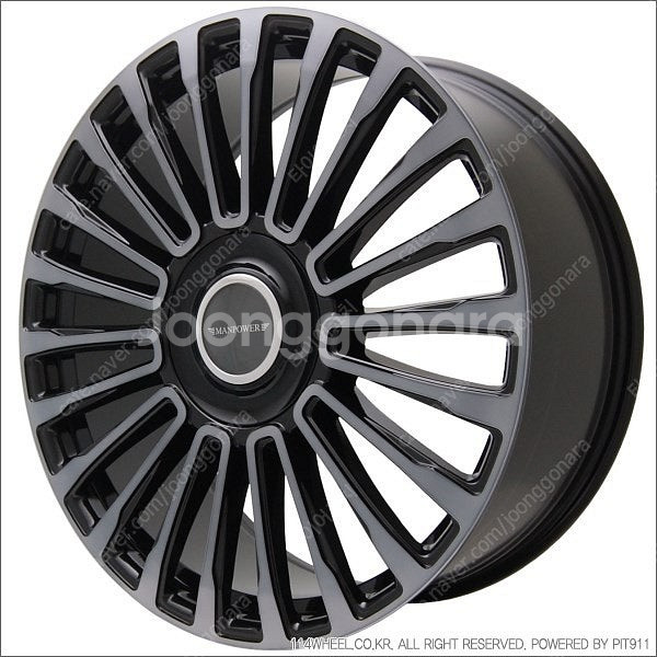 20인치 만소리ST 블랙클리어폴리쉬 신품휠 1대분 팝니다--1